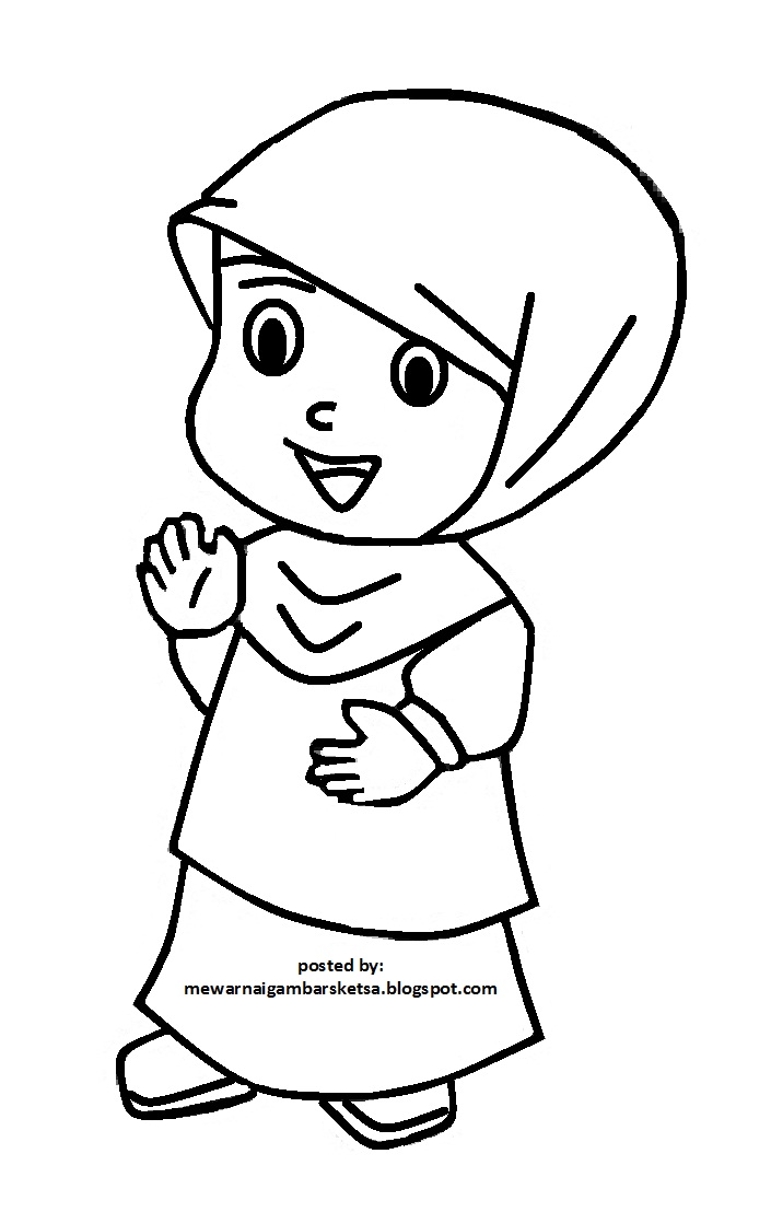 Mewarnai Gambar  Mewarnai Gambar  Sketsa  Kartun  Anak 