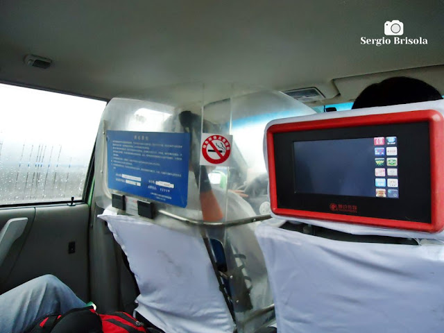 Inside a Taxi in Shaghai