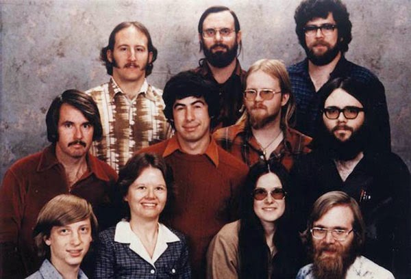 Rarest Historical Photos, That you can Never Forget. - A photo of The Microsoft staff in the year 1978