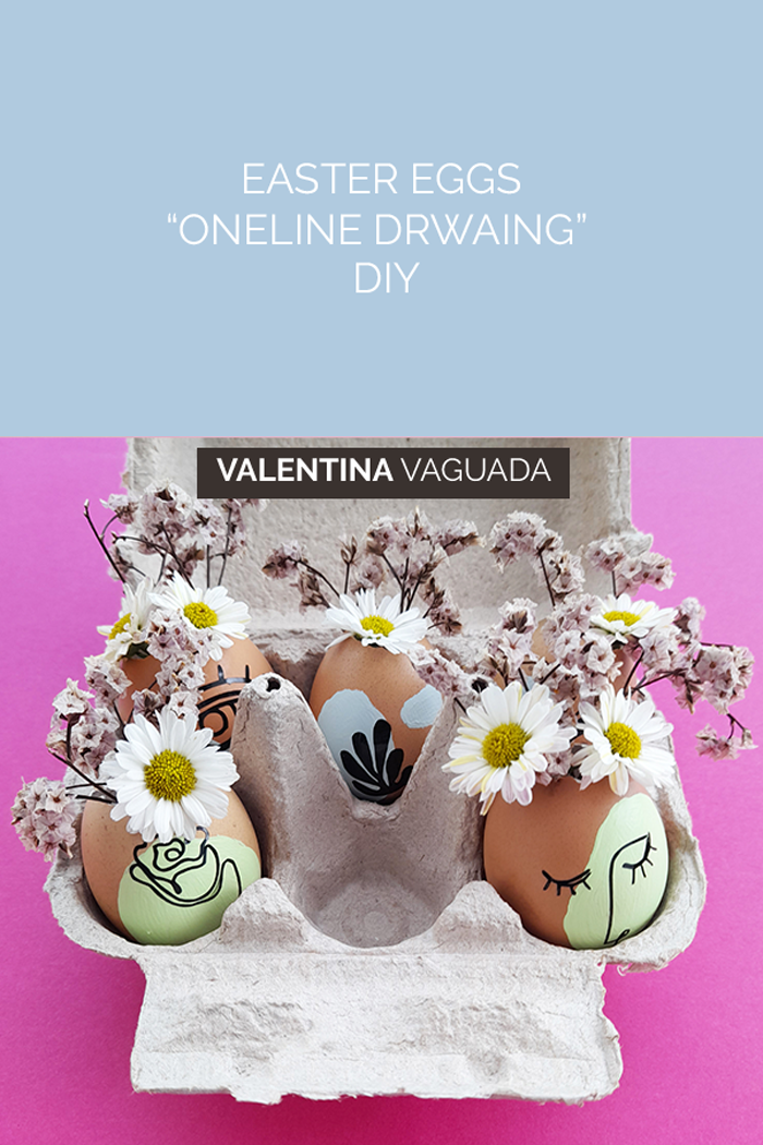 Valentina Vaguada: Easter Eggs -  Huevos de Pascua. Oneline Drawing