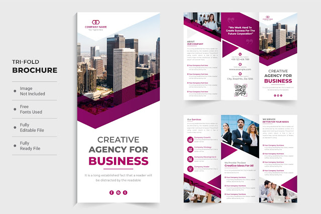 Business promotion tri fold brochure free download