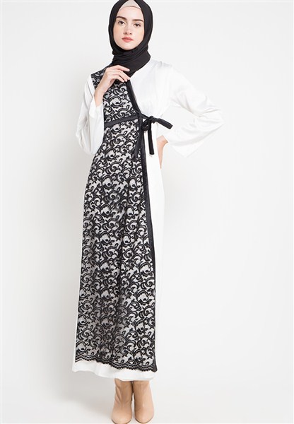 Model gamis brokat terbaru