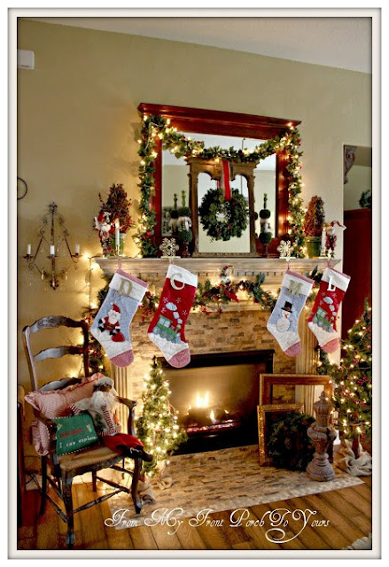 Traditional-Christmas- Mantel-Inspiration-From My Front Porch To Yours
