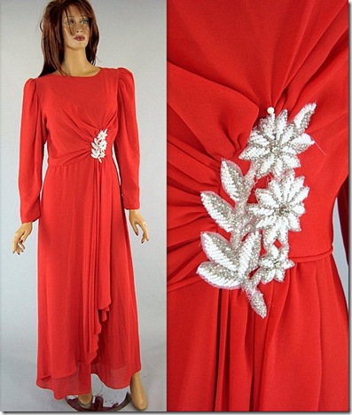 Emma Domb Red dress 60s Vintage