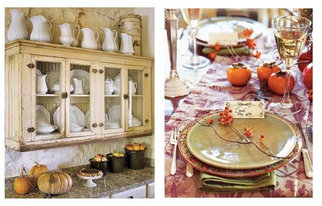 I love the metallic pumpkins and the antique look of everything
