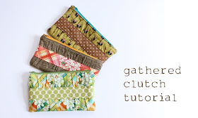 gathered clutch sewing tutorial