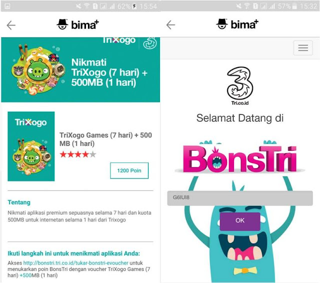 Cara Tukar Poin BonsTri dengan Kuota Internet Gratis Terbaru