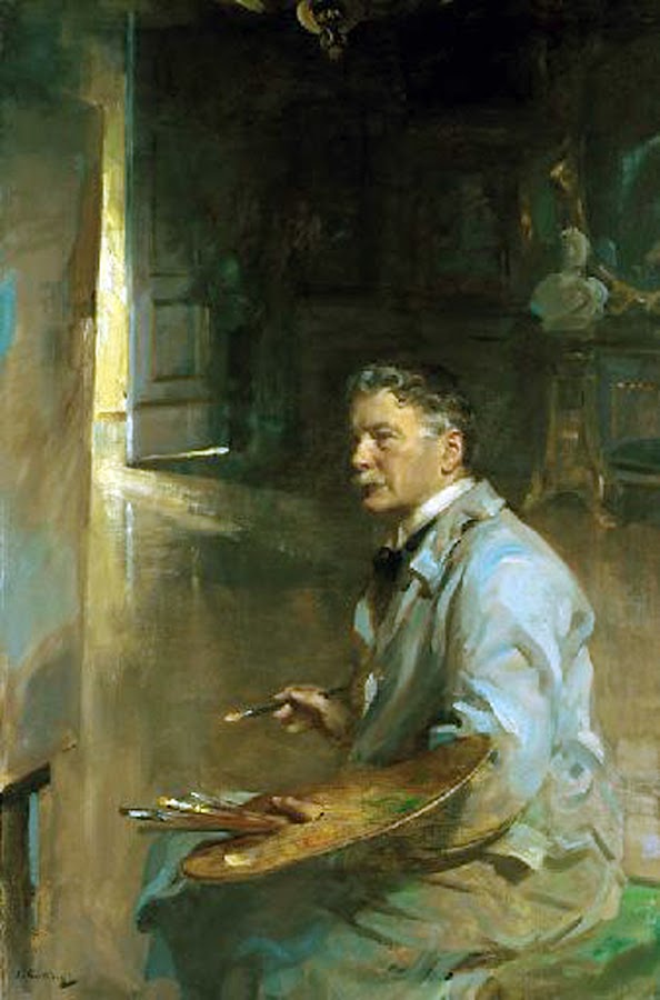 Patrick William Adam, Self Portrait, Portraits of Painters, Patrick William, Fine arts, William Adam, Portraits of painters blog, Paintings of Patrick William, Painter Patrick William