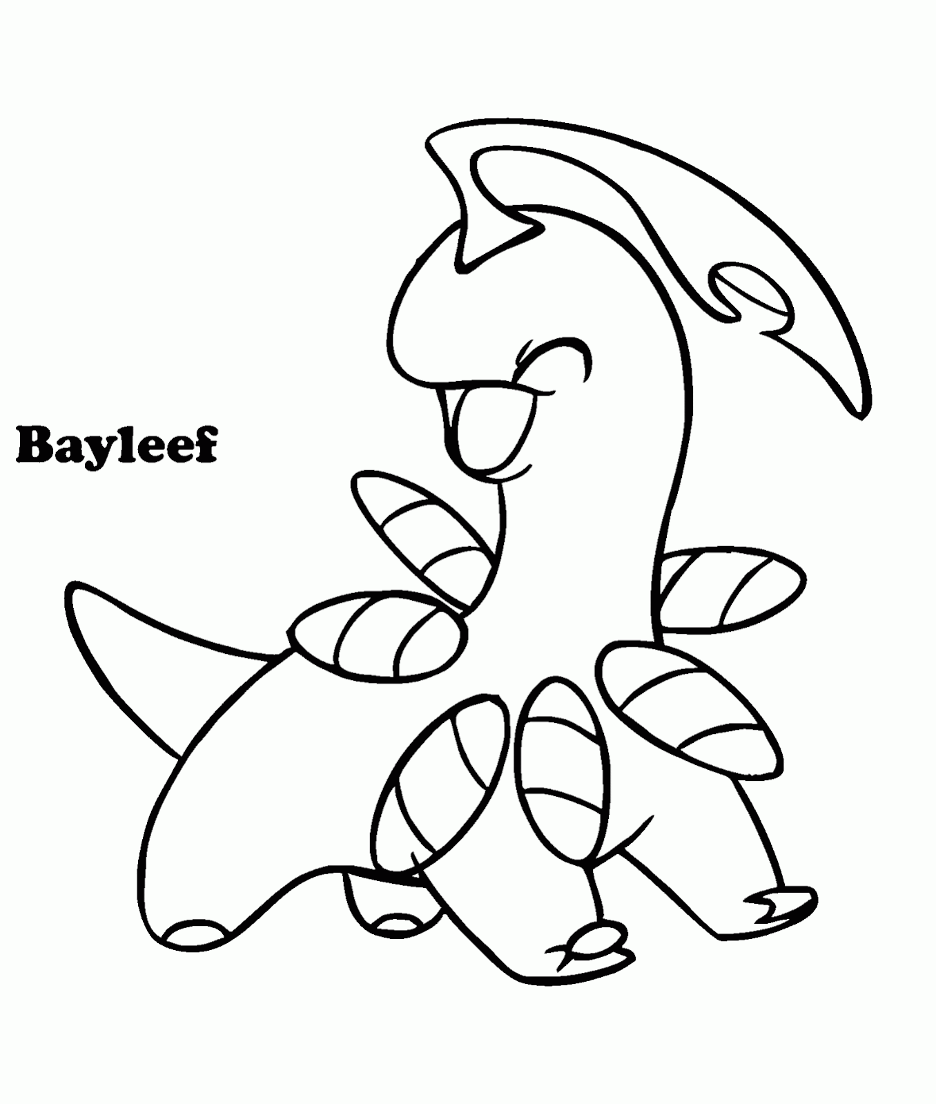  Mewarnai  Gambar  Pokemon  Bayleef Contoh Anak PAUD