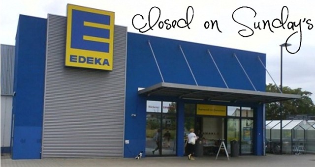 Stores are closed on Sunday's in Germany