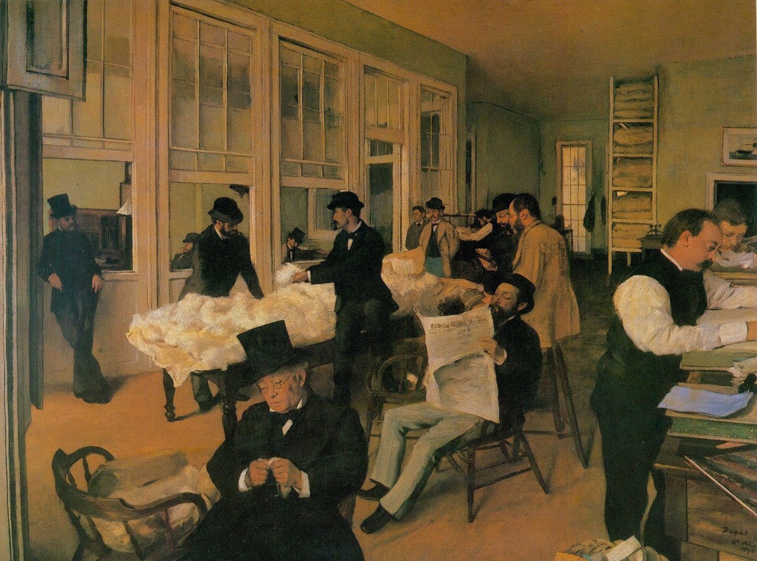 The Cotton Market, New Orleans 1873 Degas