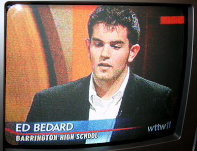 Barrington High School student Ed Bedard represented presidential candidate 