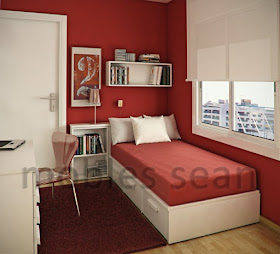 red white minimalist kids bedroom design by sergi mengot