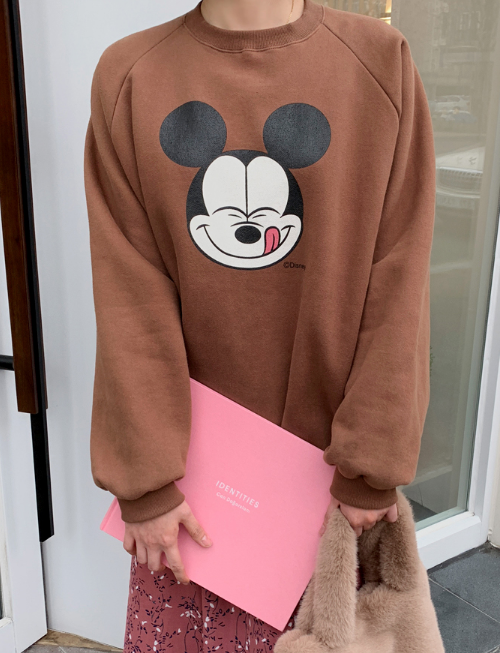 Mickey Mouse Print Sweatshirt