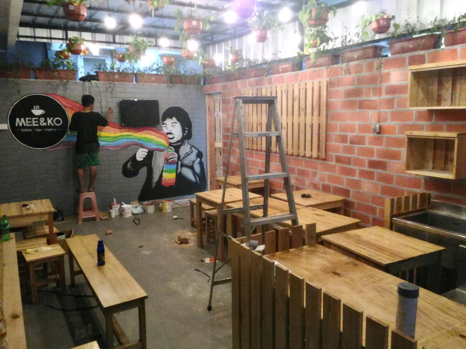 Lukisan Dinding Cafe Lukisan Dinding Pemandangan