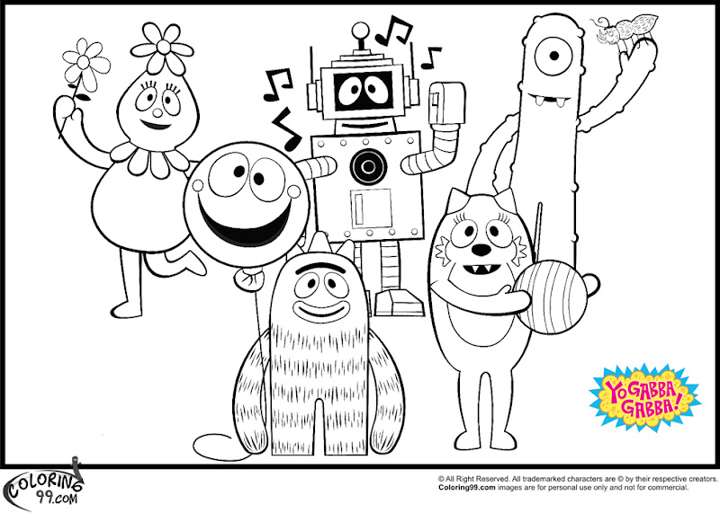 yo gabba gabba coloring pages 1 title=