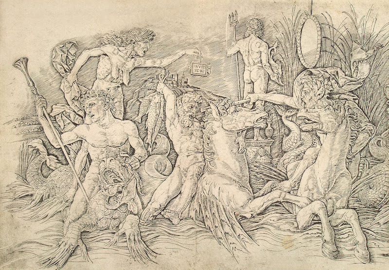 Battle of Tritons by Andrea Mantegna - Religious, Mythology art prints from Hermitage Museum