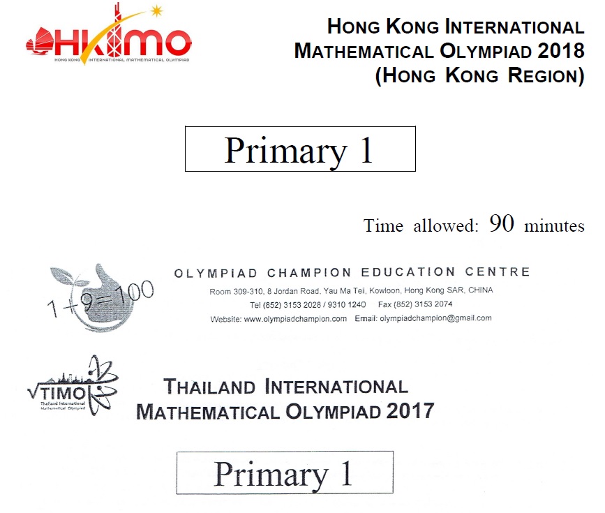 ong Kong International Mathematical Olympiad  ✔ Kumpulan Soal HIKMO 2020 dan TIMO 2020