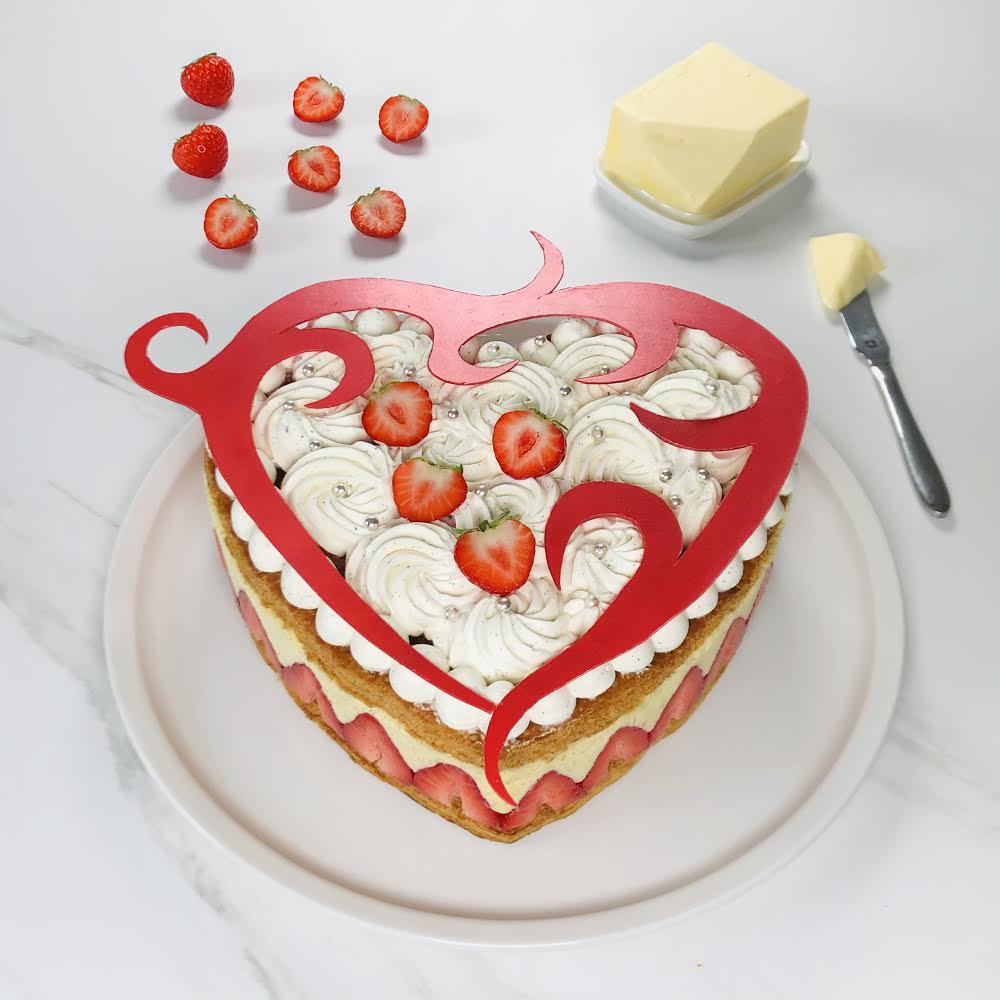 Cake coeur caché spécial fête des mères - Perle en sucre