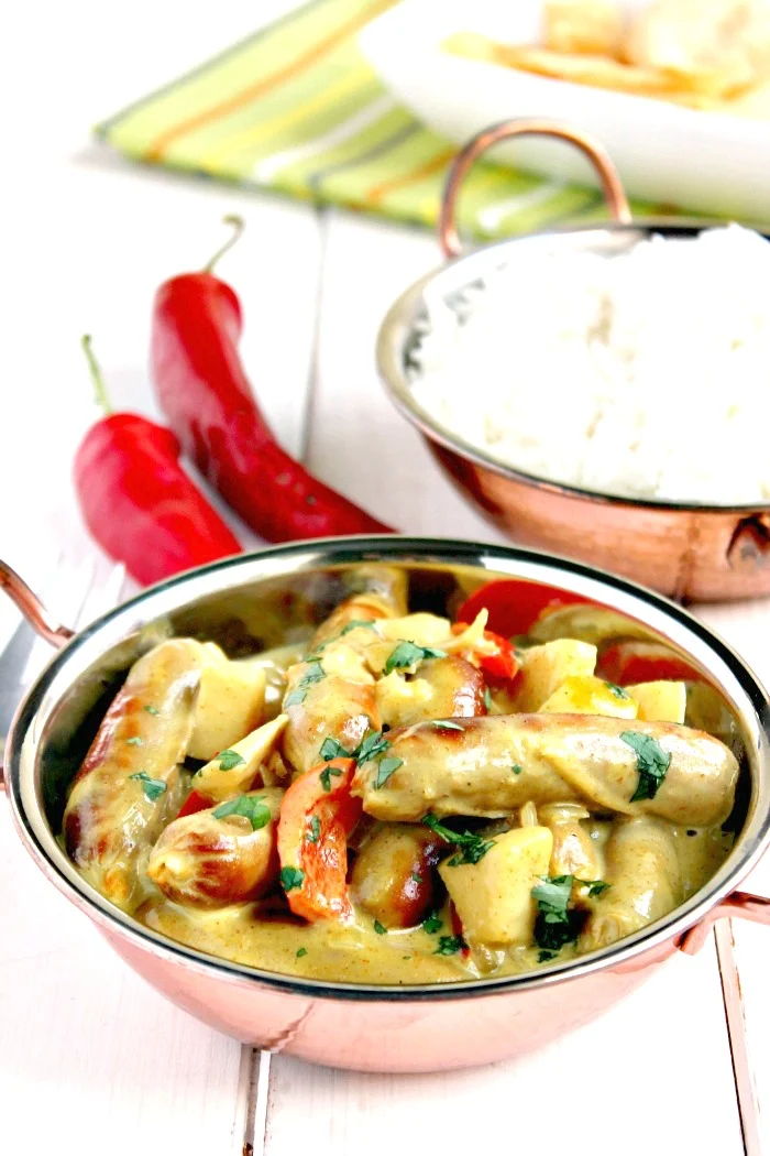 Mild and Fruity Sausage Curry