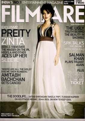 Preity Zinta Sizzles On Film Fare Cover June 08 Issue 4