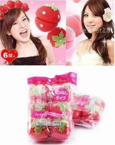 Gulungan Rambut Magic Strawberry Sponge Hair Curler Murah Ikal Tanpa Listrik