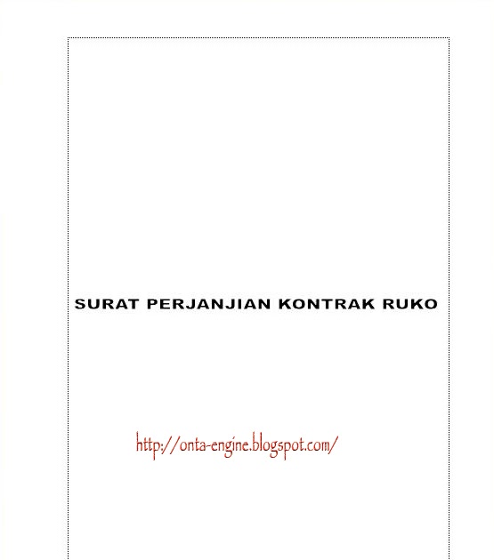 Contoh Surat Sewa atau Kontrak Rumah  xgeni212x