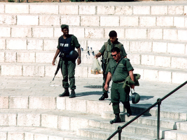 Israeli soldiers, Damascus Gate, Old City, Jerusalem