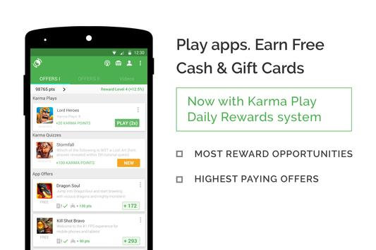 Download Aplikasi Penghasil Uang appKarma Rewards & Gift Cards