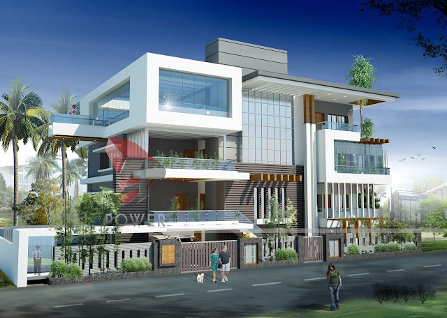 Modern 3D Rendering Bungalow