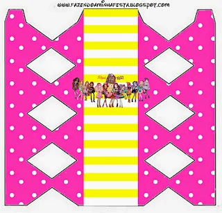 Free Party Printables of Yellow and Pink Ever After High.