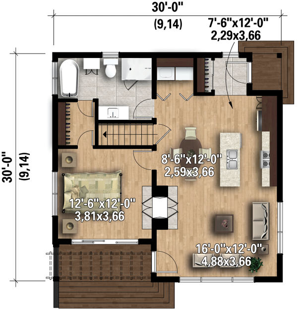 Desain Denah Rumah Ala Amerika  Minimalis