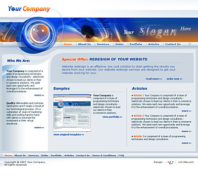 Website Template NO 001 by Colorifer