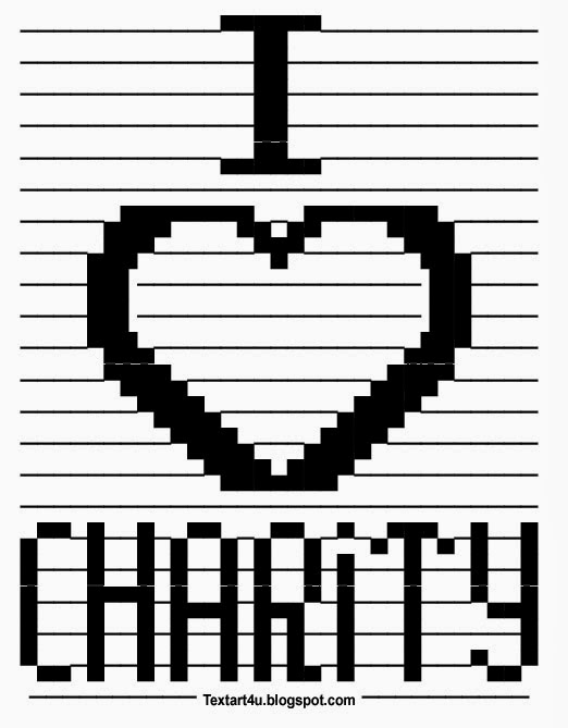 I Love Charity | Copy Paste Text Art | Cool ASCII Text Art 4 U