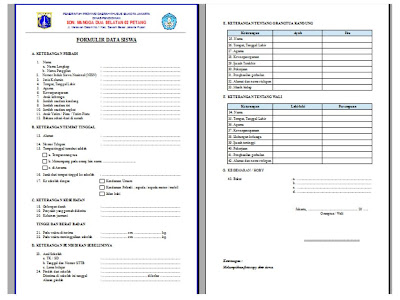 formulir data siswa