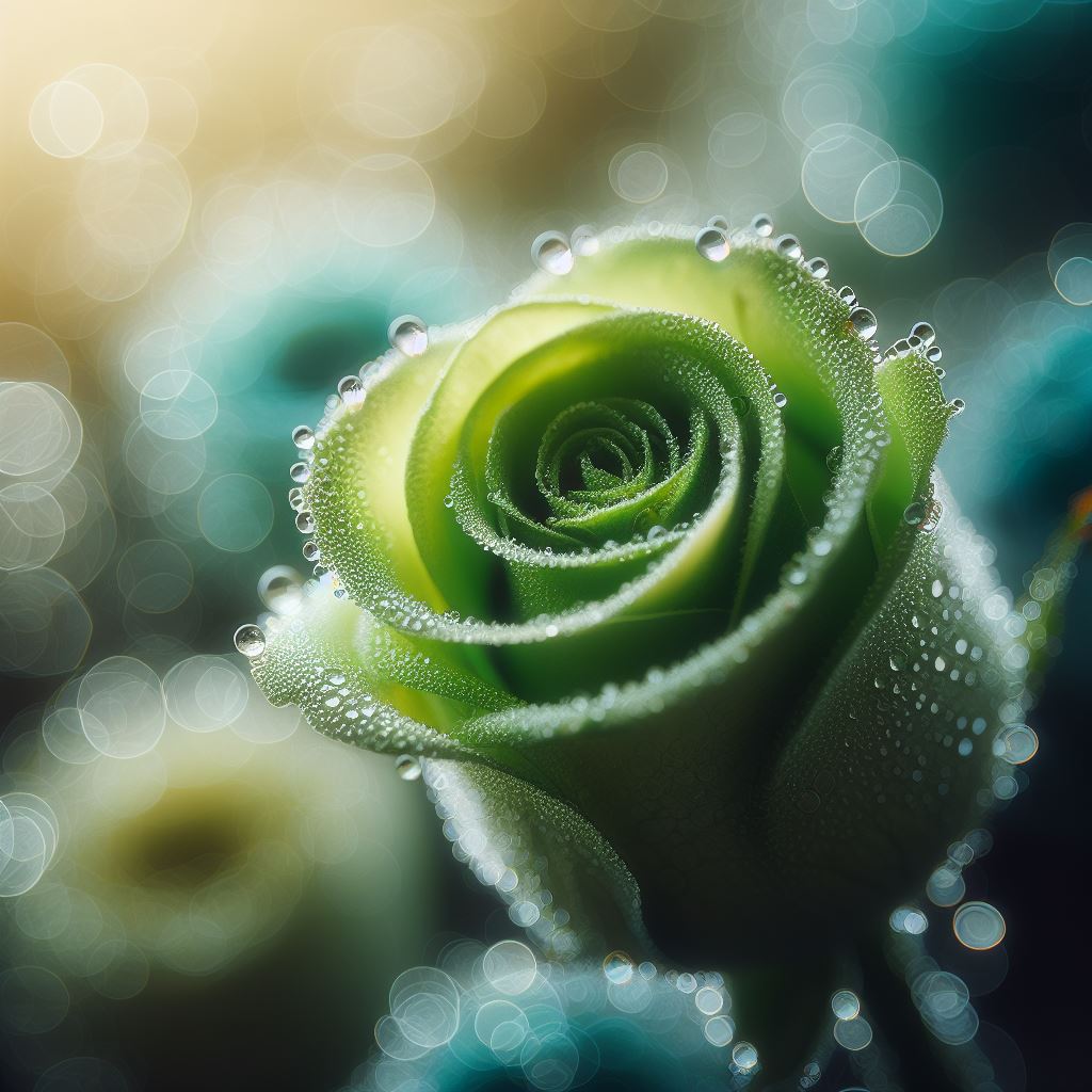 صورة وردة خضراء جميلة بروفايل