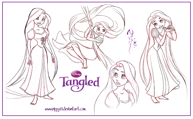 Tangled Rapunzel Coloring Picture