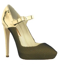 Zircon gold pumps, Rupert Sanderson