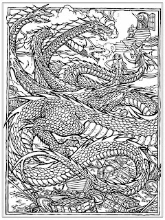 Chinese Dragon Coloring Pages For Adult