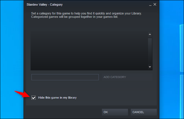 إخفاء لعبة من مكتبة Steam الخاصة بك