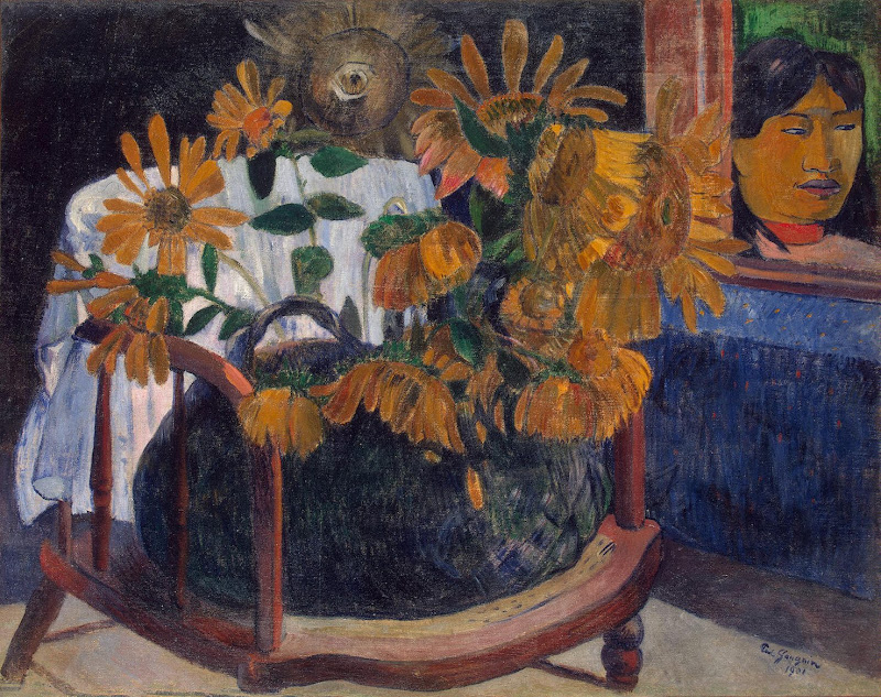 Sunflowers by Paul Gauguin - Flowers, Still Life Paintings from Hermitage Museum