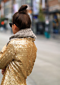 Gold sequined coat for Fall 2012