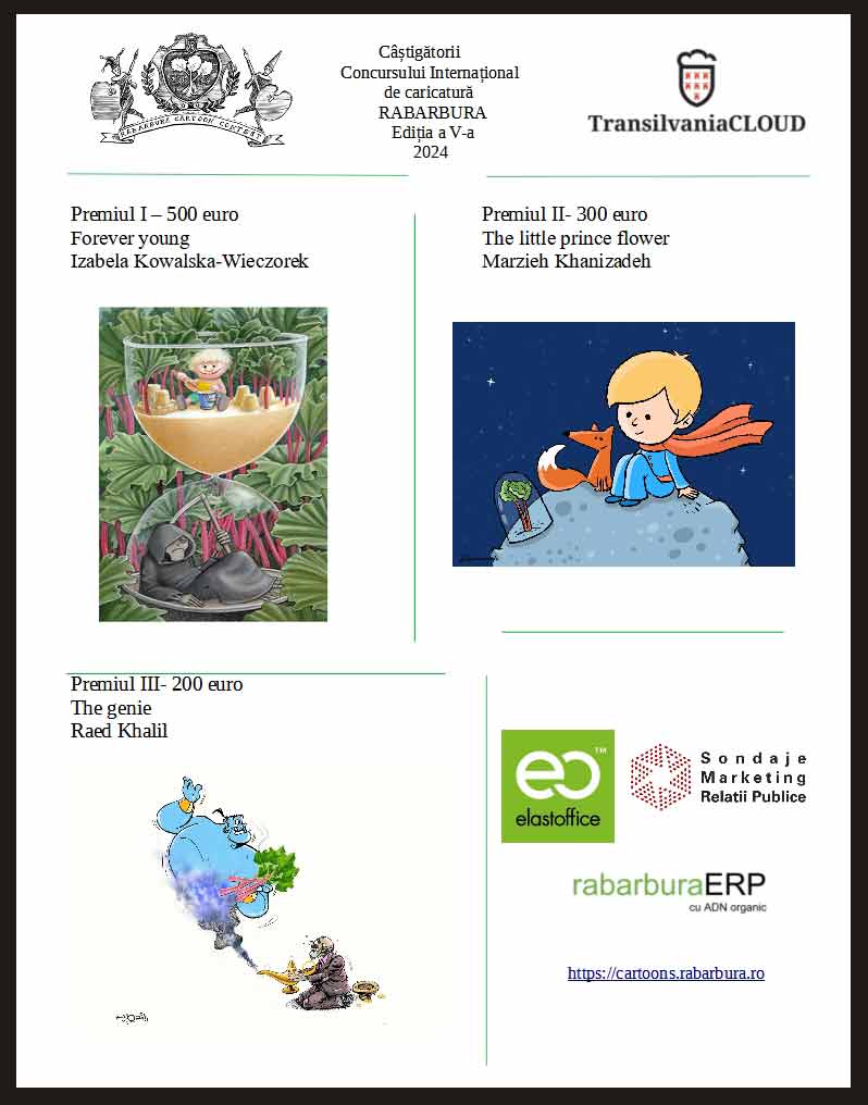 Results of the 6th International Rhubarb Cartoons Contest, Romania 2024