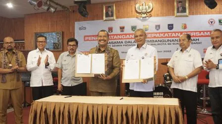 Wawako Pariaman Tandatangani MoU dengan PT Semen Padang