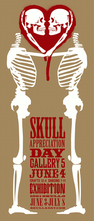 Skull Appreciation Day exhibition poster