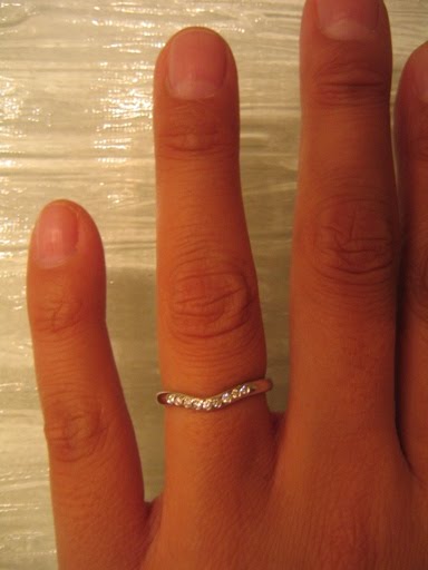 The same ring with diamonds on someone 39s finger LOVE the daintiness