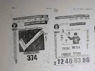 Thailand Lottery Last Paper For 01-09-2018