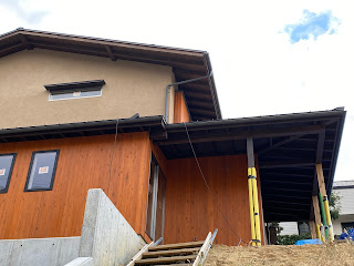 colour contrasting wood concrete mortar