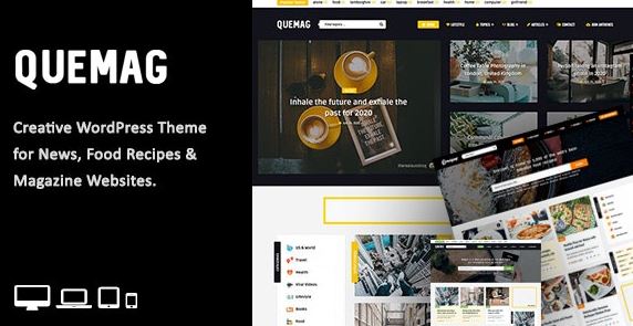 Quemag - Tema criativo do WordPress para blogueiros