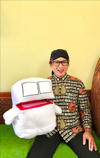 Boneka tangan karakter Jaret Ghosty Comic kolaborasi dengan Mas Kuprit